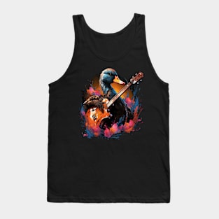 Swan Playing Guitar Tank Top